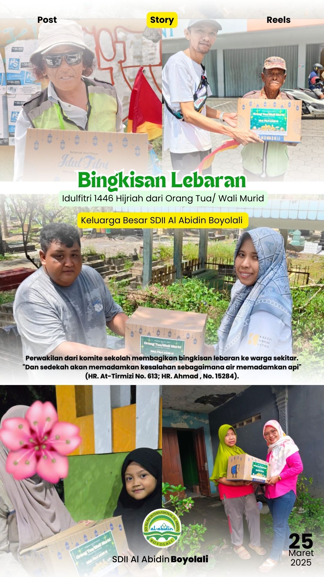 Pembagian Bingkisan Lebaran 1446 H SDII Al Abidin Boyolali