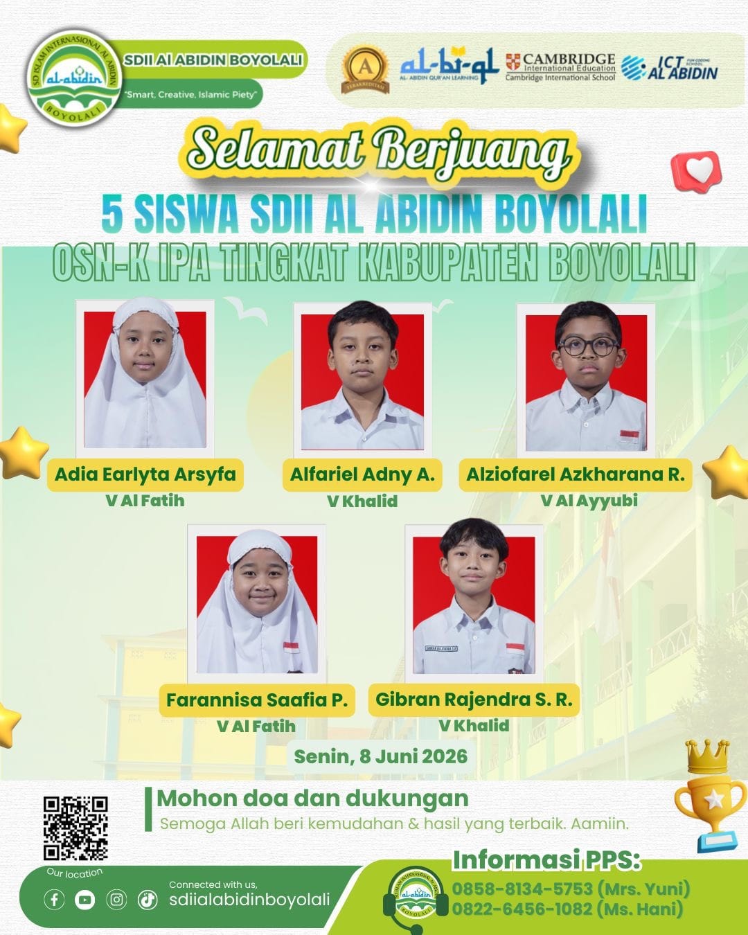 Selamat Berjuang OSN-K Tingkat Kabupaten